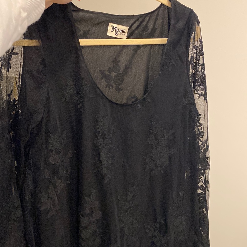 Show me your mumu black lace dress